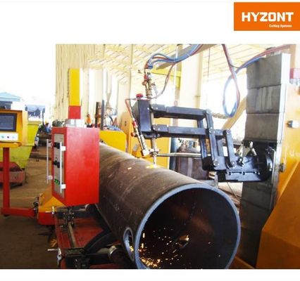 Beveling CNC Pipe Plasma Cutting Machine With Touch Screen Panel
